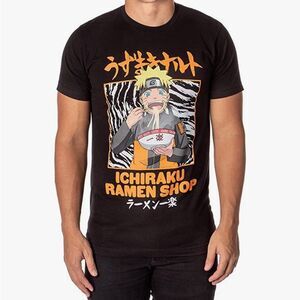Naruto Uzumaki Ichiraku Ramen Shop Tee Black Sz S Unisex NWT